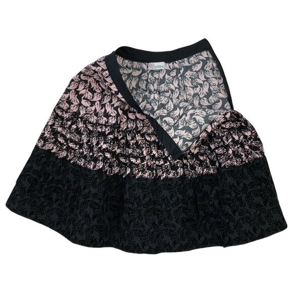 Red Valentino Skirt 38 US/4 Pink Black Abstract Knee Length Quiet Luxury Party - Picture 3 of 11